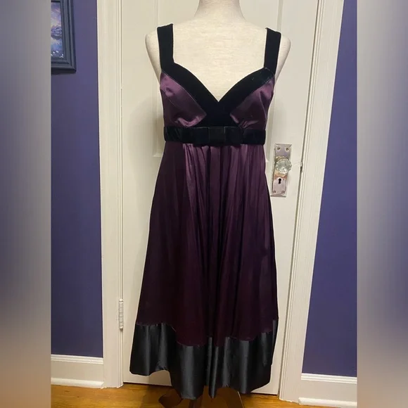 Banana Republic | Dresses | Banana Republic Purple And Black Silk Dress  Size 6 | Poshmark